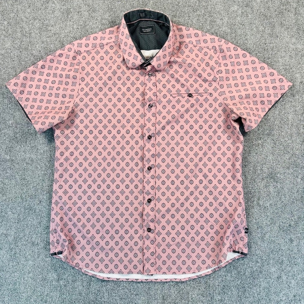 [Lot of 2] 7Diamonds Mens L 4-Way Stretch Button Up Shirt Performance Sweat Wick - Picture 3 of 10